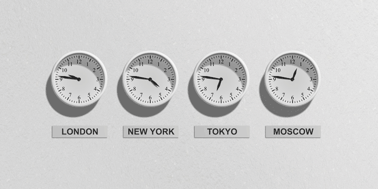 different time zone wall clocks