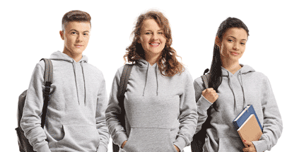 family models wearing hoodies